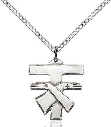 Franciscan Cross medal 60711, Sterling Silver