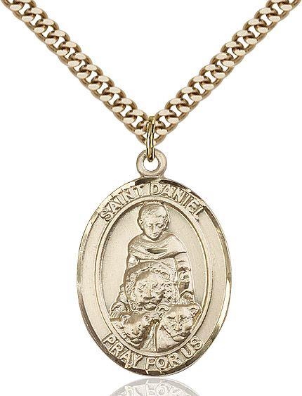 Saint Daniel medal S0242, Gold Filled