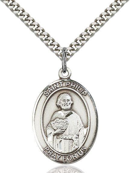 Saint Philip the Apostle medal S0831, Sterling Silver