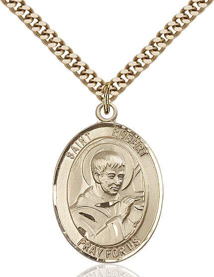 Saint Robert Bellarmine medal S0962, Gold Filled