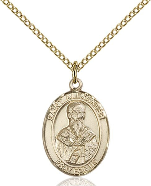 Saint Alexander Sauli medal S0122, Gold Filled