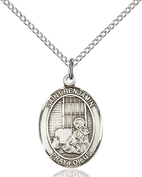 Saint Benjamin medal S0131, Sterling Silver