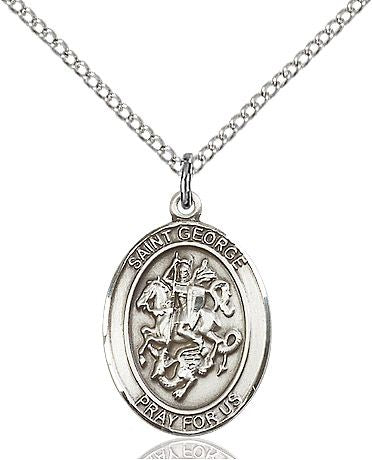 Saint George medal S0401, Sterling Silver