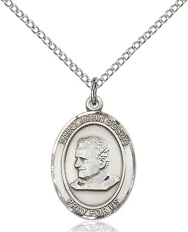Saint John Bosco medal S0551, Sterling Silver