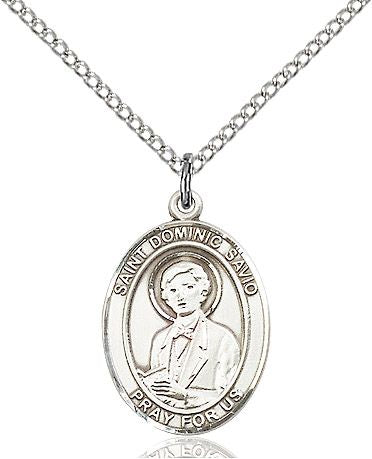 Saint Dominic Savio medal S2271, Sterling Silver