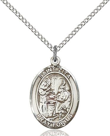 Saint Zita medal S2441, Sterling Silver