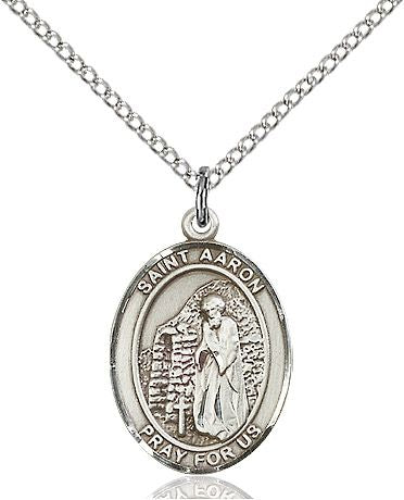 Saint Aaron medal S2541, Sterling Silver