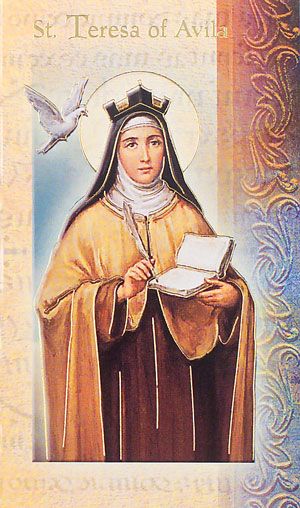 St. Teresa of Avila Prayer Card