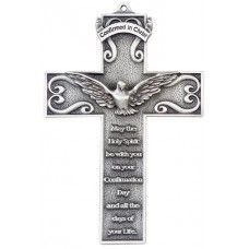 Confirmation Pewter Cross, 5" tall
