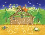 Nativity Manger Sticker Advent Calendar