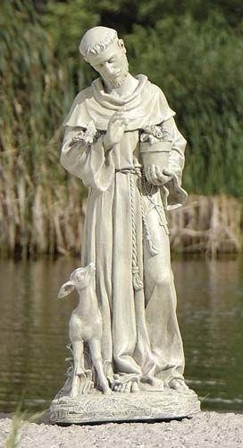 St. Francis garden statue, 18" tall