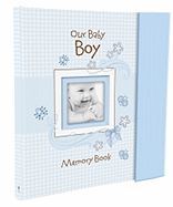 Our Baby Boy Memory Book: Blue Keepsake Photo Album with Bible Verses for the First Year
