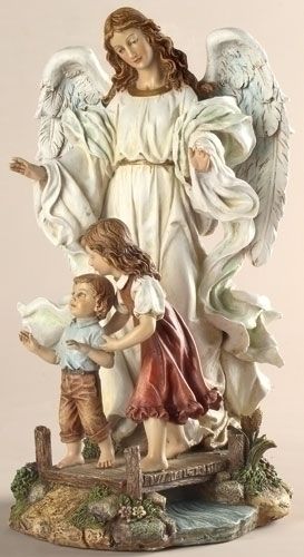 Guardian Angel Statue, 10" tall
