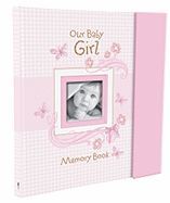 Our Baby Girl Memory Book: Pink Keepsake Photo Album with Bible Verses for the First Year