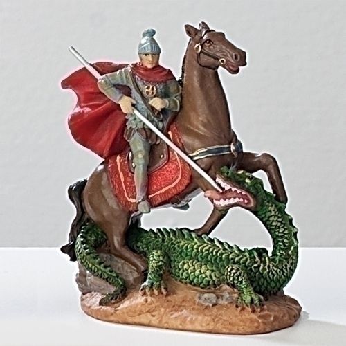 St. George figurine, 3.5" tall