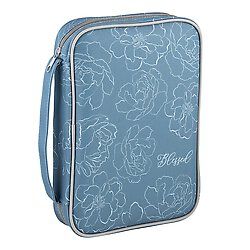 Blessed Blue Bible Cover, Medium size