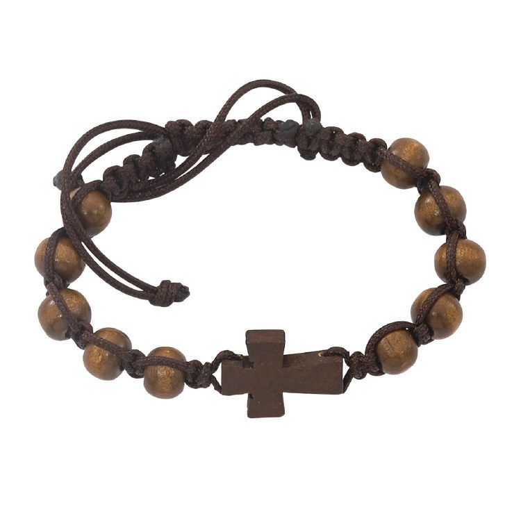 Cross Slider Wristband, Brown