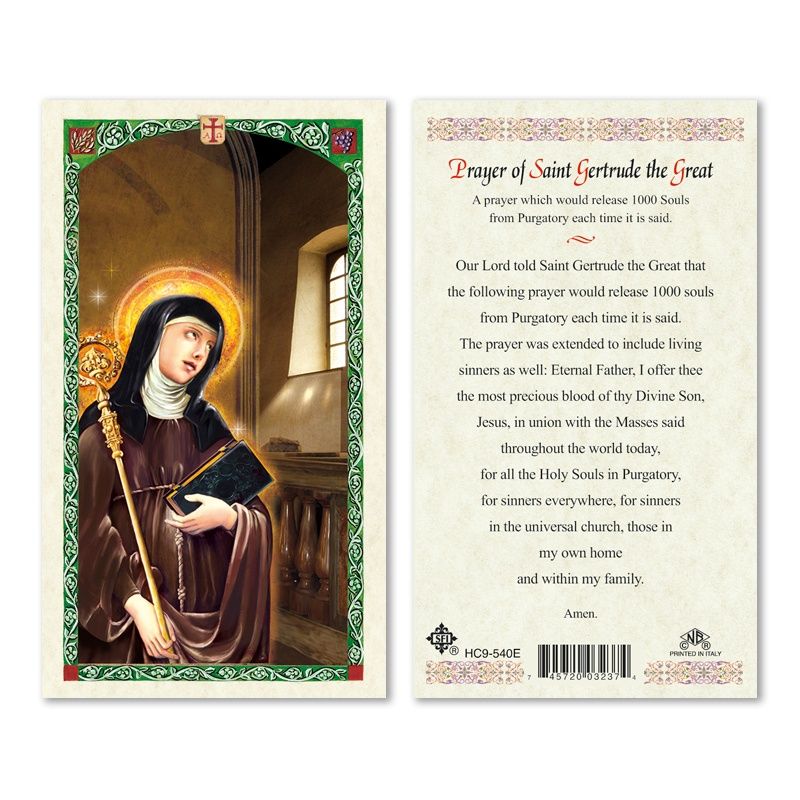St. Gertrude holy card