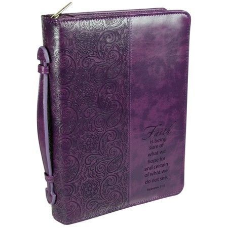 Faith Purple Bible Cover: Large size