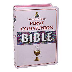 First Communion Bible, Pink cover
