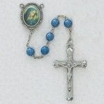 Our Lady of Sorrows Blue Rosary, 7mm beads
