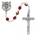 Holy Spirit Rosary, Red 6mm beads