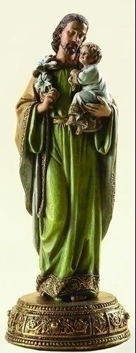 St. Joseph in Green statue, 10.25" tall