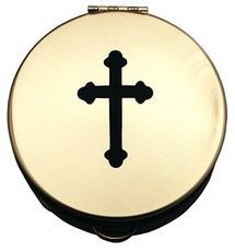 Brass Pyx with Black Cross
