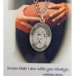 Football Medal with 24" chain and Prayer Card Set