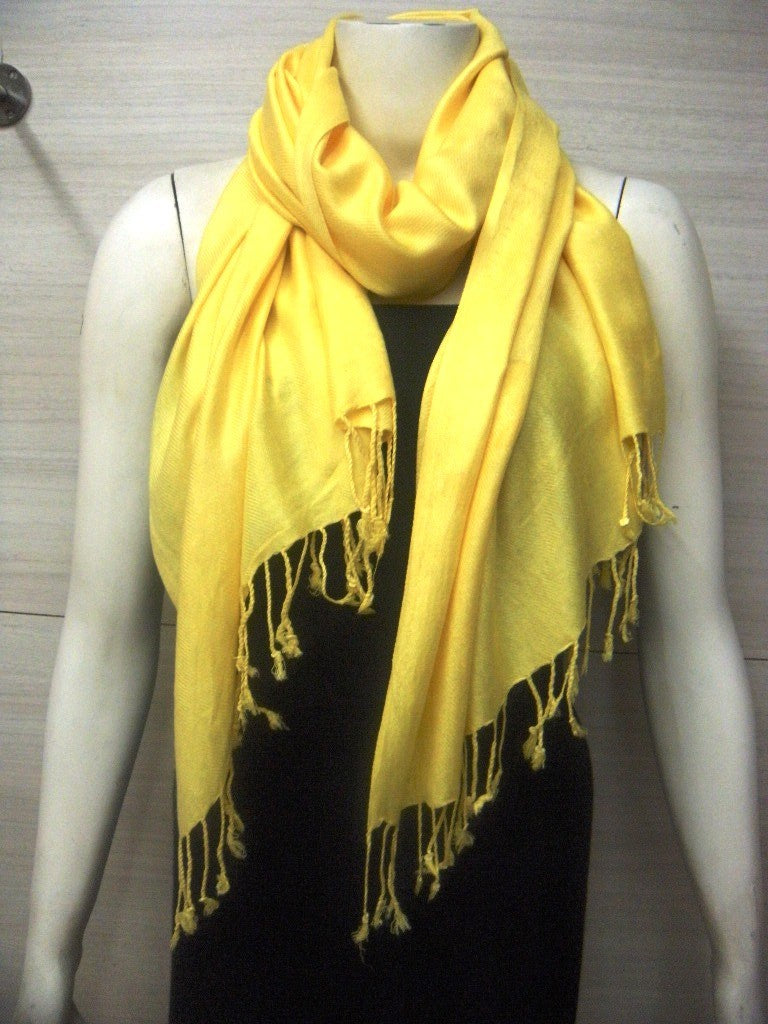 Pashmina Scarf, Yellow Paisley