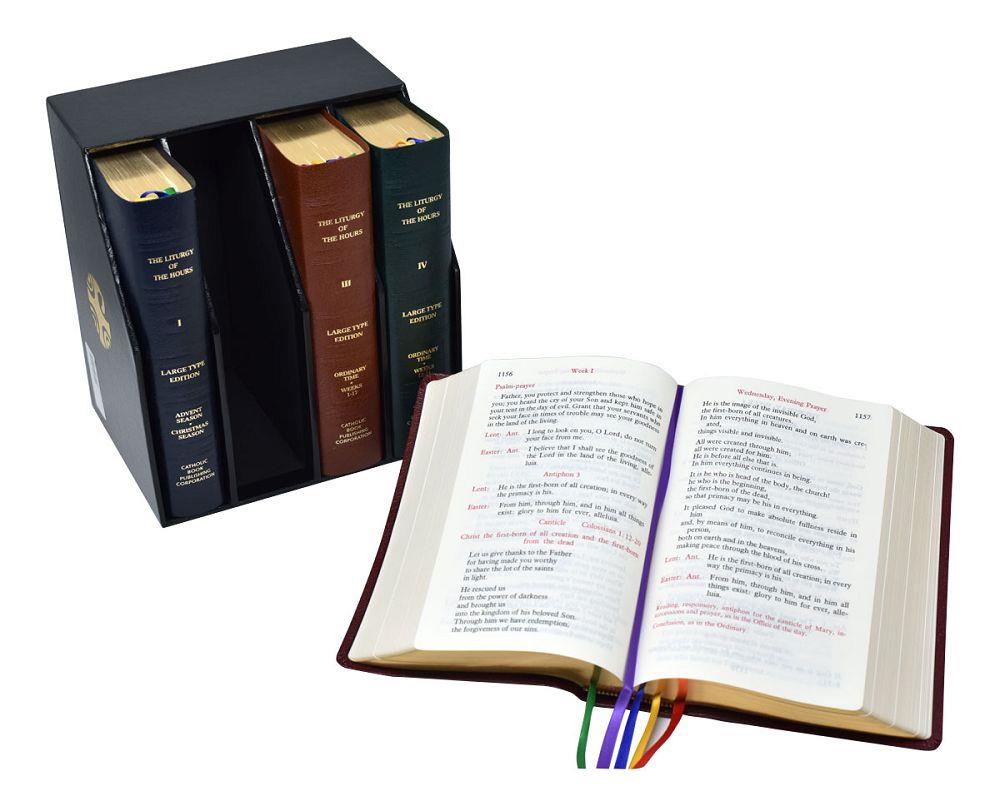 Liturgy of the Hours: set of 4, Leather - Large Print