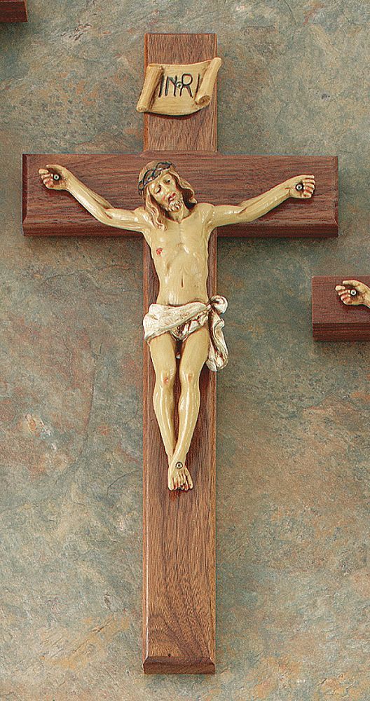 Walnut Crucifix, 12" tall