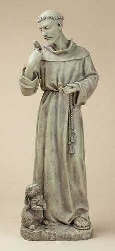 St. Francis garden statue, 24" tall
