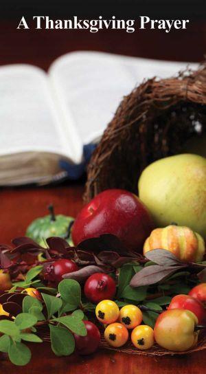 Thanksgiving Prayer holycard