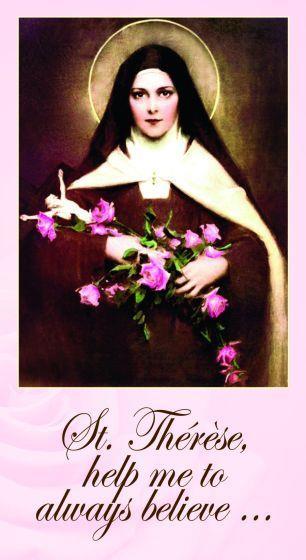 St. Therese of Lisieux prayercard