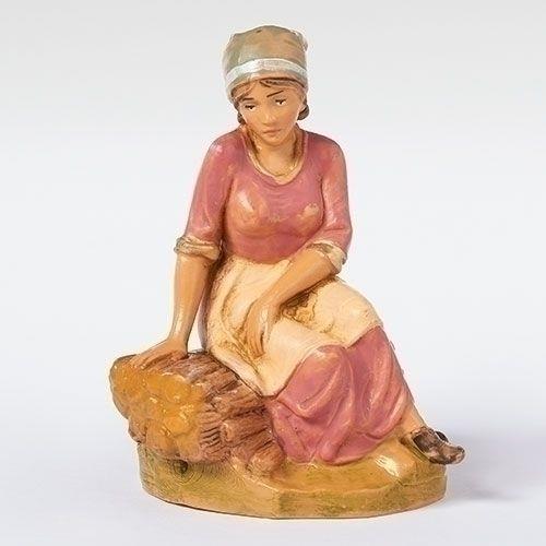 Zillah, a sitting villager, 5" scale