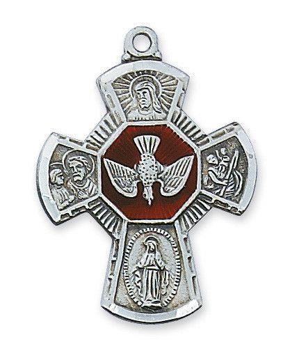 4-Way Holy Spirit Cross with 24" chain
