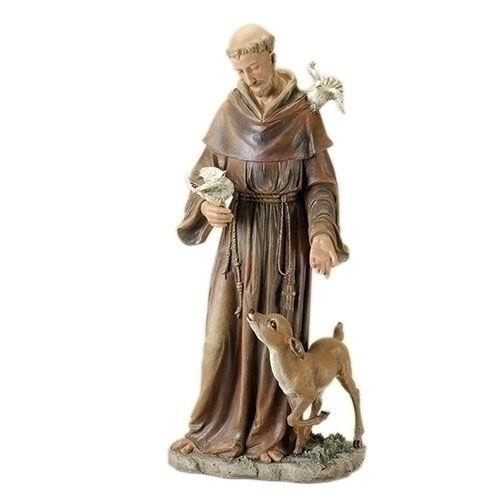 St. Francis with Deer statue, 36.5" tall