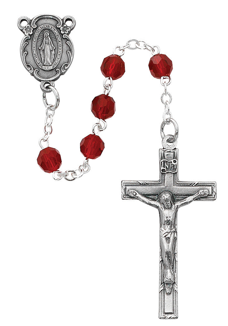 Red Garnet Rosary, 6mm Beads