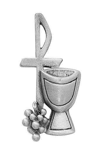 First Communion Pewter Pin, 1.5" long
