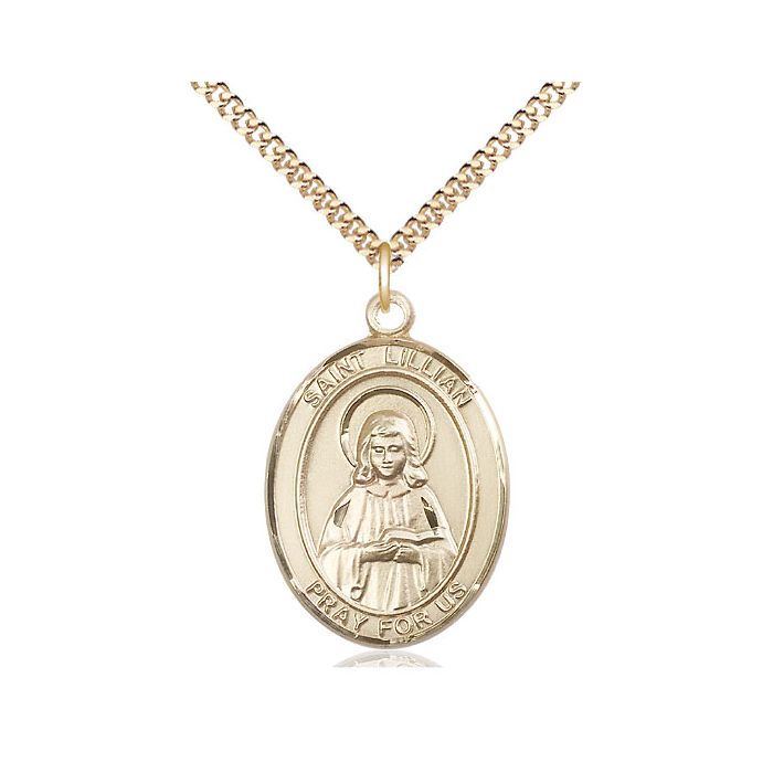 Saint Lillian medal S2262, Gold Filled