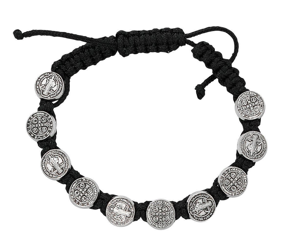 St. Benedict medals black bracelet
