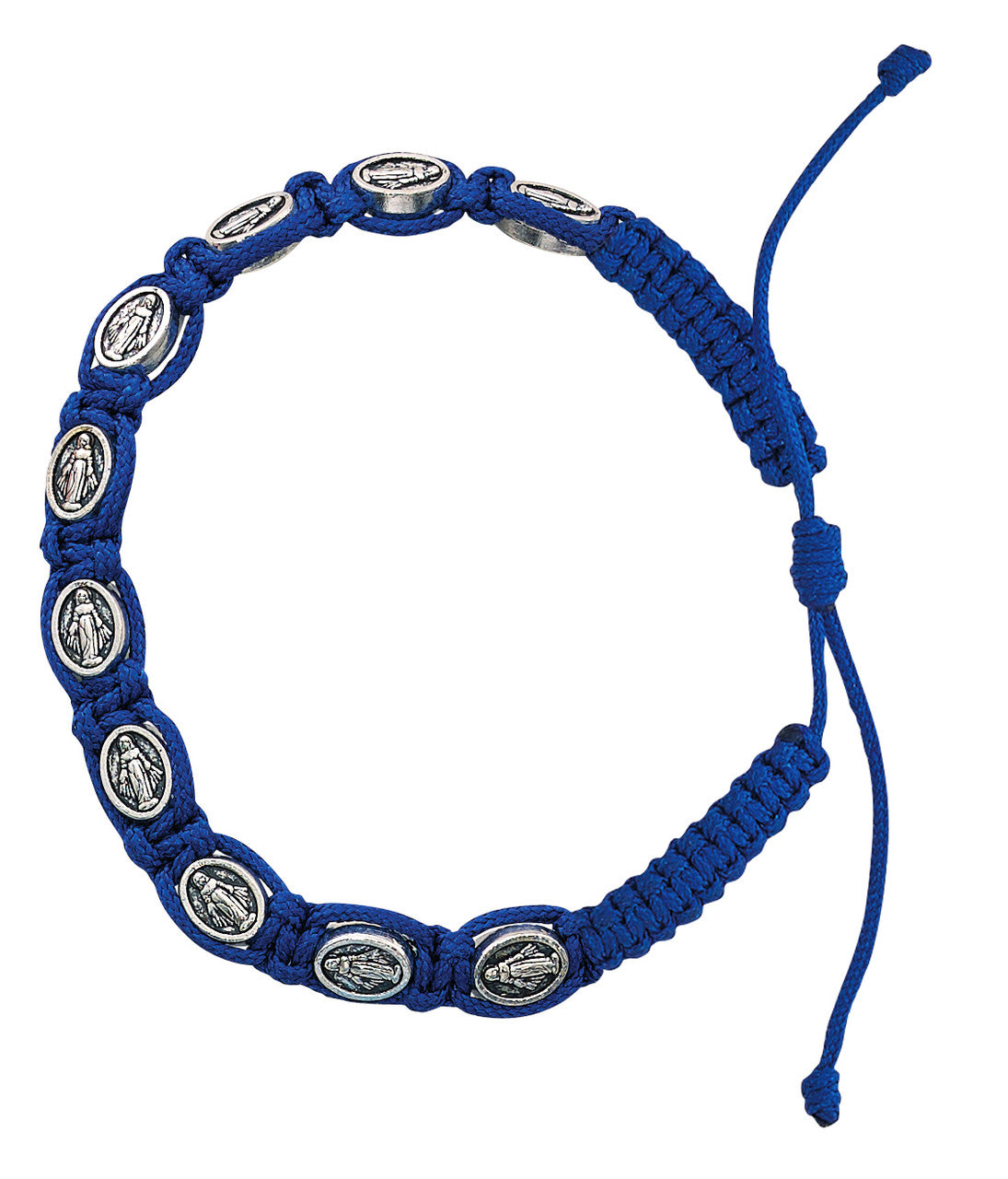 Miraculous Medal blue cord bracelet