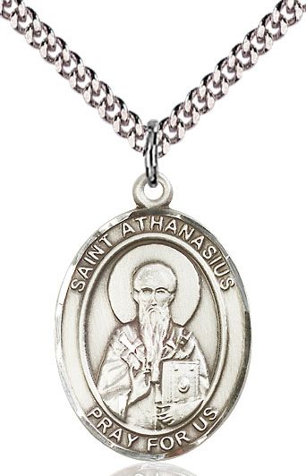 Saint Athanasius medal S2964, Pewter