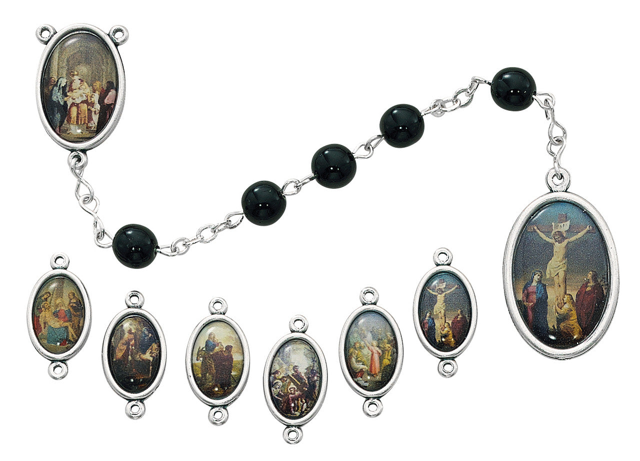 Seven Sorrows Chaplet black Rosary
