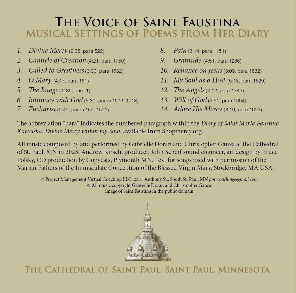Voice of Saint Faustina: Musical Settings of Poems from her Diary, CD