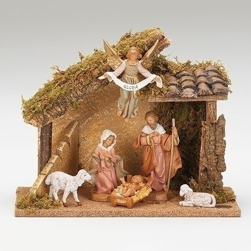 Nativity Stable Set Fontanini, 7 pcs, 5" scale