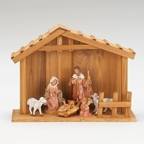 Nativity Stable Set Fontanini, My First Nativity Set, 7 pcs, 5" scale