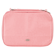 Inspirational Polyester Two-Fold Bible Cover Organizer with Jesus Fish Badge for Women, Pink: Medium Size