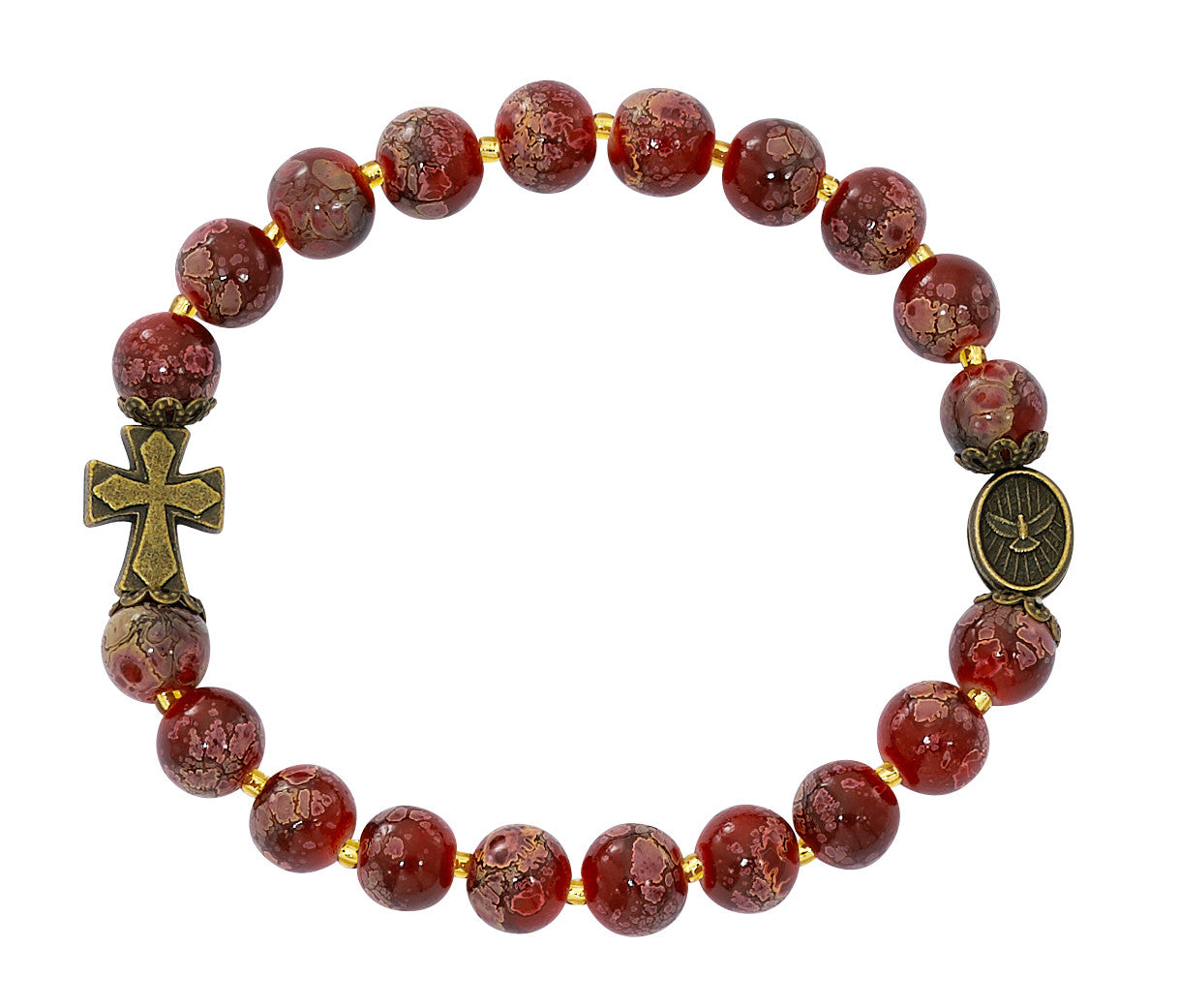 Red Holy Spirit Stretch Bracelet